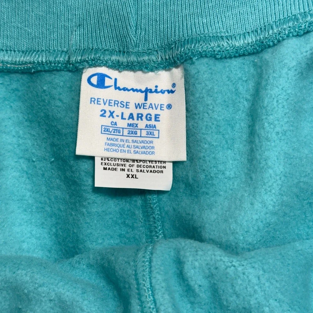 Champion Reverse Weave‎ Joggers Mens XXL Aqua Blue Heavyweight Sweatpants NEW